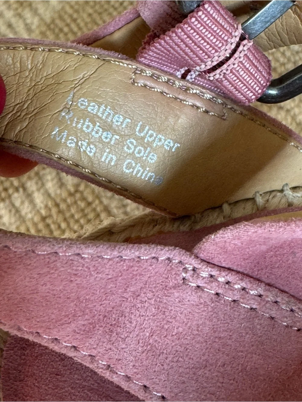 Splendid Pink Suede Espadrille Wedge Sandals Ankle Strap Summer Shoes Size 7